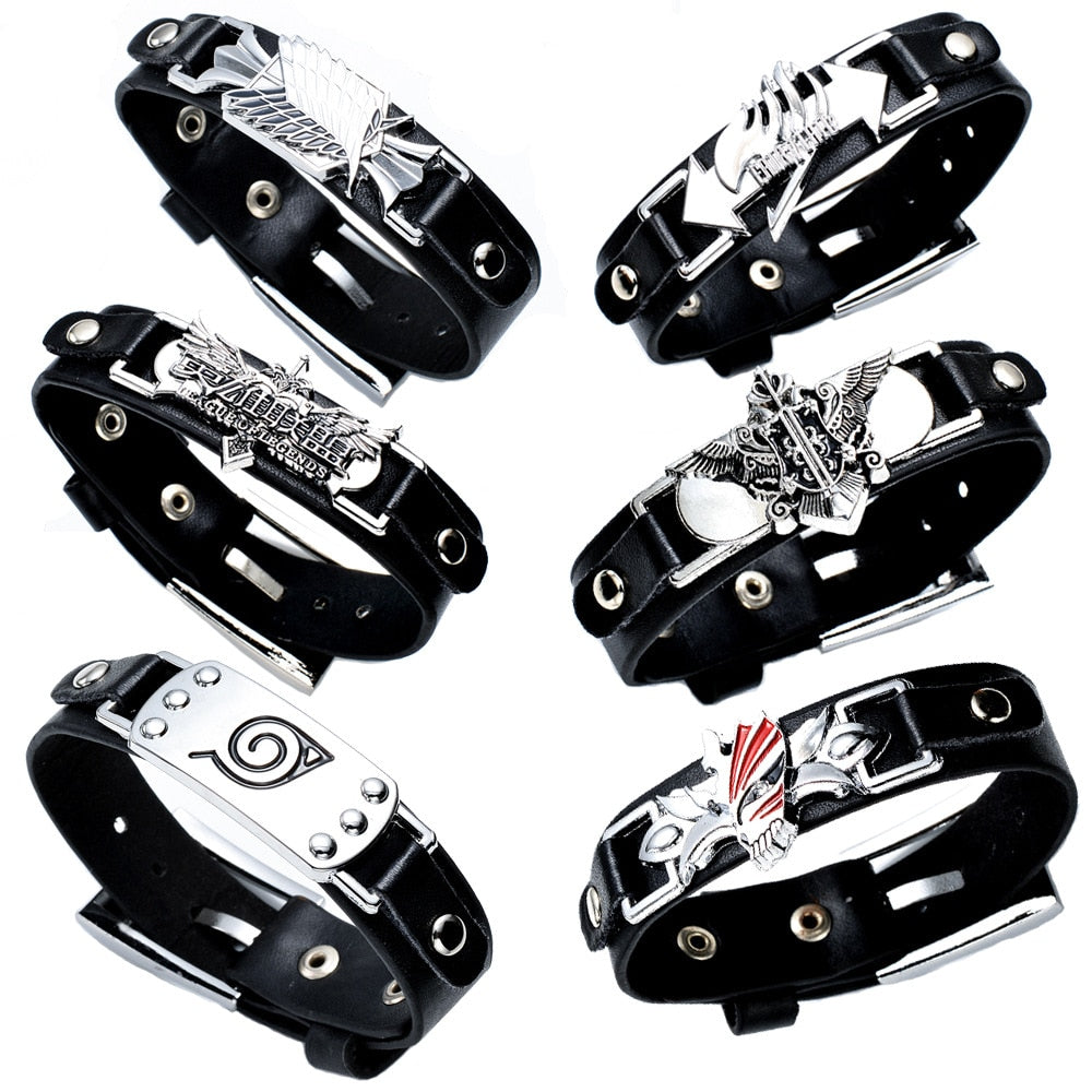 Toy Treasure Kids Cartoon Anime Wristbands – Attack on Titan, Naruto, One Piece, Black Butler, Fairy Tail, Death Note, Bleach Anime Accessories