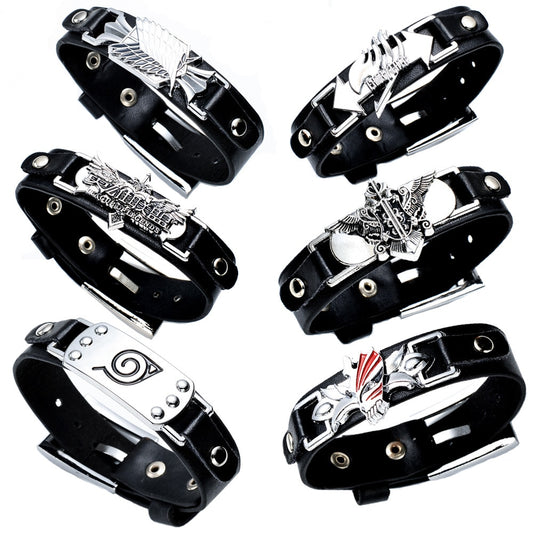 Toy Treasure Kids Cartoon Anime Wristbands – Attack on Titan, Naruto, One Piece, Black Butler, Fairy Tail, Death Note, Bleach Anime Accessories