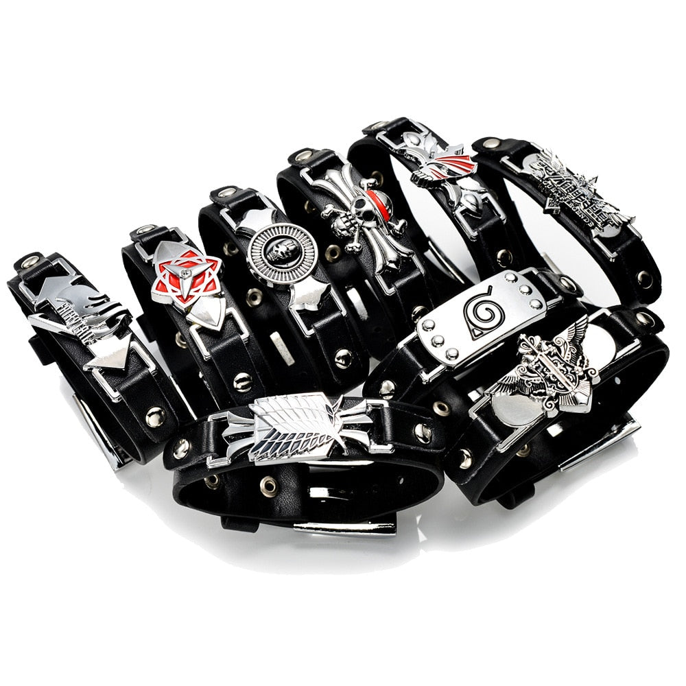 Toy Treasure Kids Cartoon Anime Wristbands – Attack on Titan, Naruto, One Piece, Black Butler, Fairy Tail, Death Note, Bleach Anime Accessories